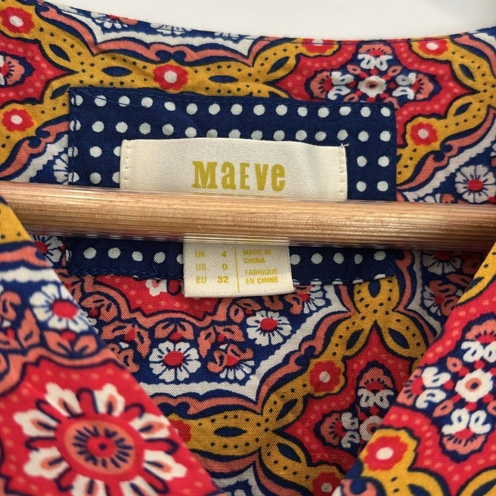 Anthropologie Maeve Eder Tiered Maxi Dress in Coral (Price Firm) - Picture 8 of 10